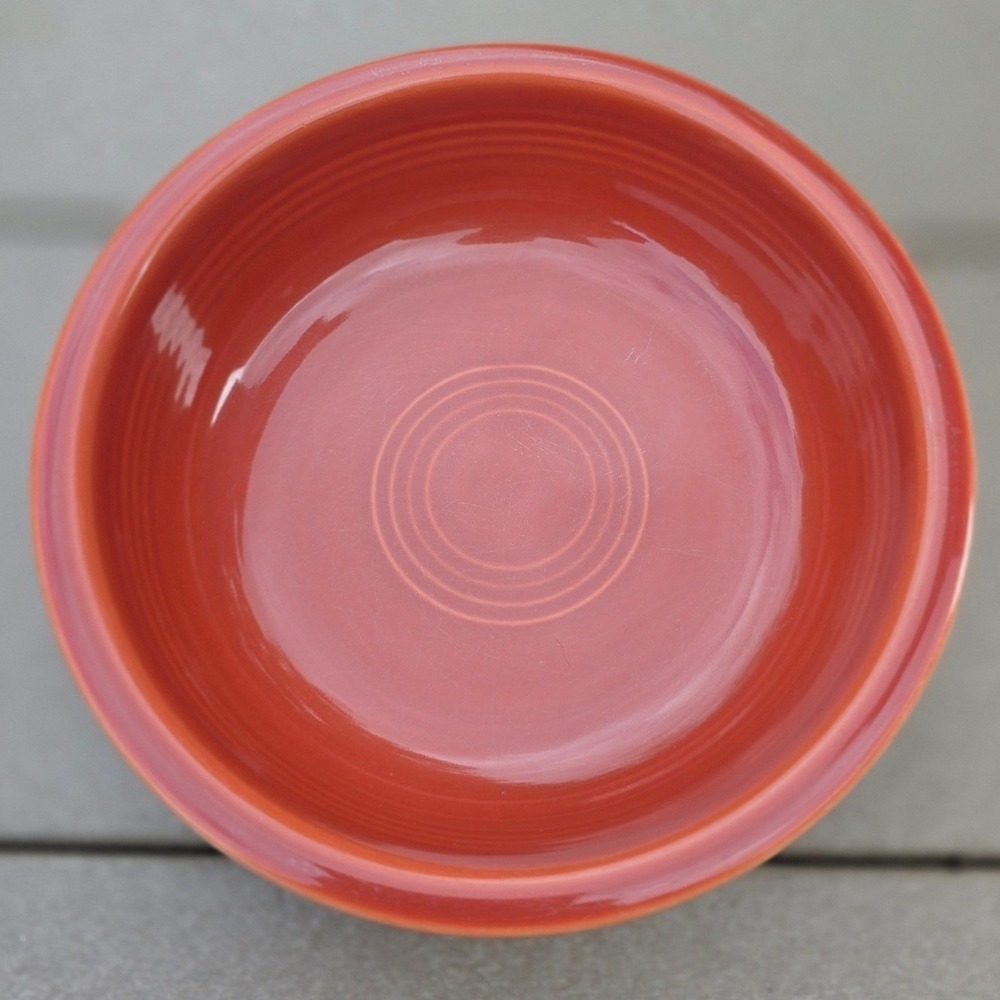 Fiesta Persimmon Red 7 Inch Rim Medium Cereal Soup Bowl HLC USA Ceramic